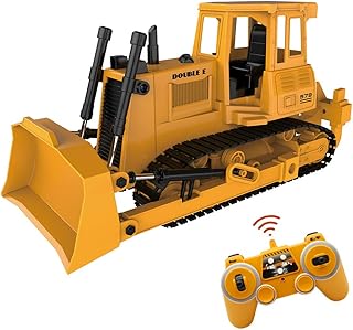 Mostop RC Bulldozer 9 Channel Remote Control Bulldozer Toy Full Functional Remote Control Front Loader Tractor Toy, 2.4Ghz RC Construction Vehicle Bulldozer Toy for Kids