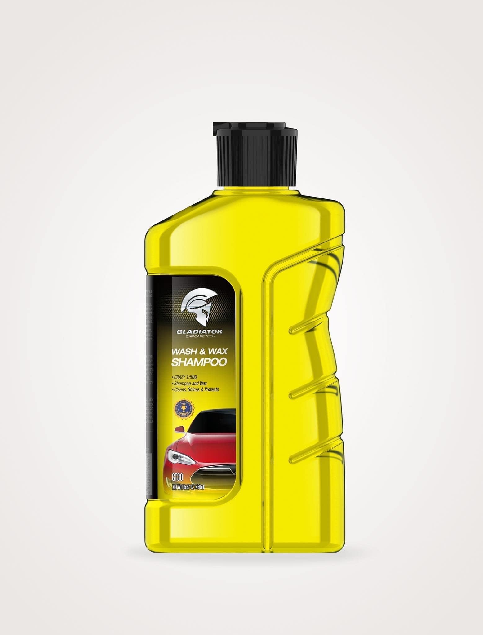 GLADIATOR CAR WASH SHAMPOO, Extreme Body wash & Wax Foaming Car Wash Works with Foam Cannons, Foam Guns or Bucket Washes For Cars,CAR CLEANER,GT30, 450ML, شامبو غسيل للسيارة, شامبو منظف و ملمع للسيارة
