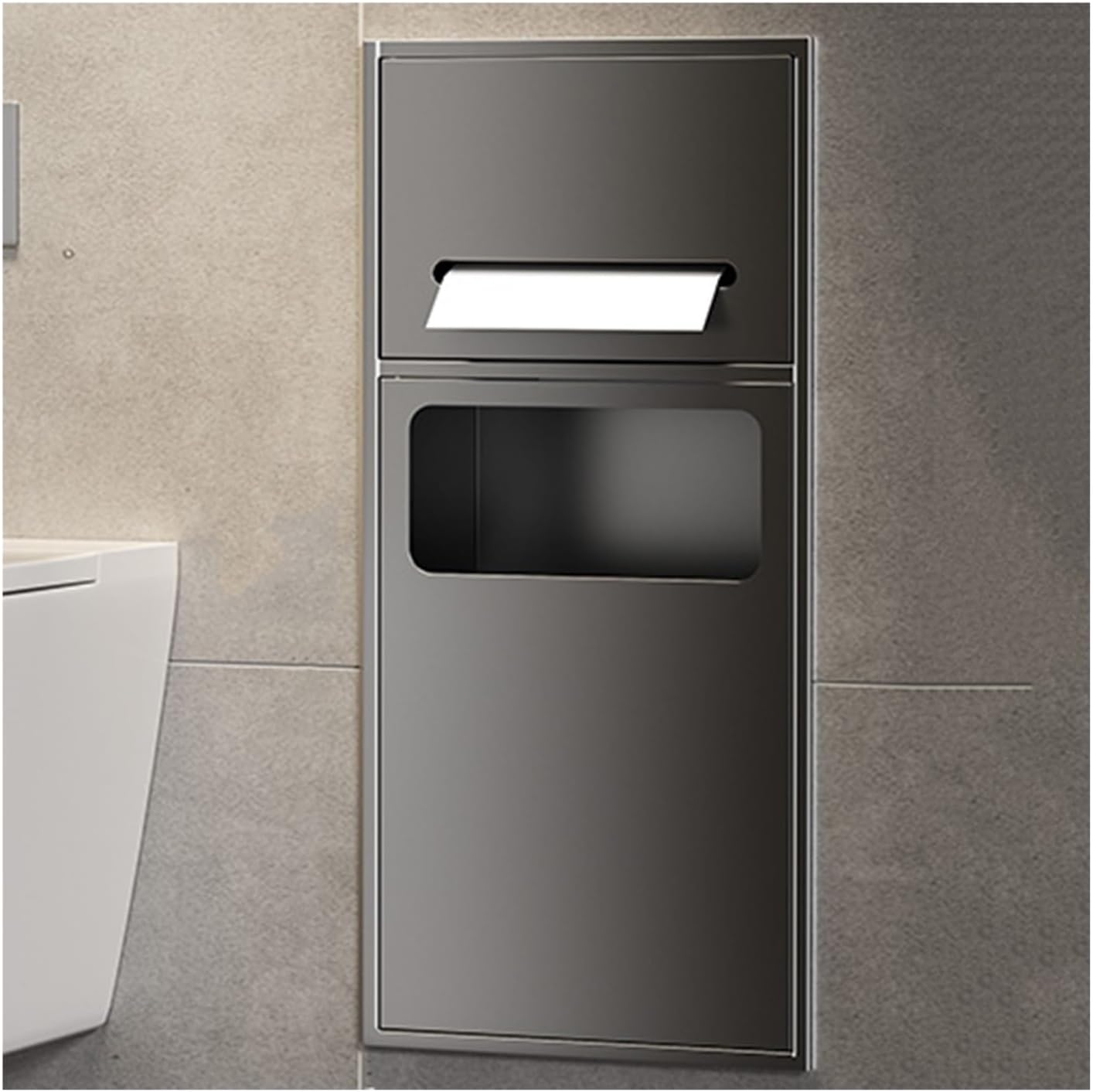 Stainless Steel Shower Niche, Wall Recessed Bathroom Shelves, Room Alcove, Toilet Paper Toilet Brush Shampoo Toiletries Rubbish Storage Shelves -Red||60x28x13.5CM