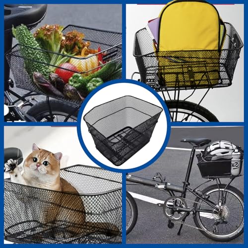 Wintfarm Fahrradkorb Hinten,Groß Fahrrad Korb Hinten,Fahrradkorb Hinten Abnehmbar Für Fahrräder, Kleiner Hund Einkaufen Picknick Schulranzen