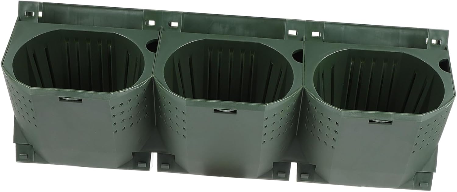 Toyvian Creative Vertical Wall Mounted Planter Pot Stackable Design for Use for Balconies Gardens Patios and Apartments Green