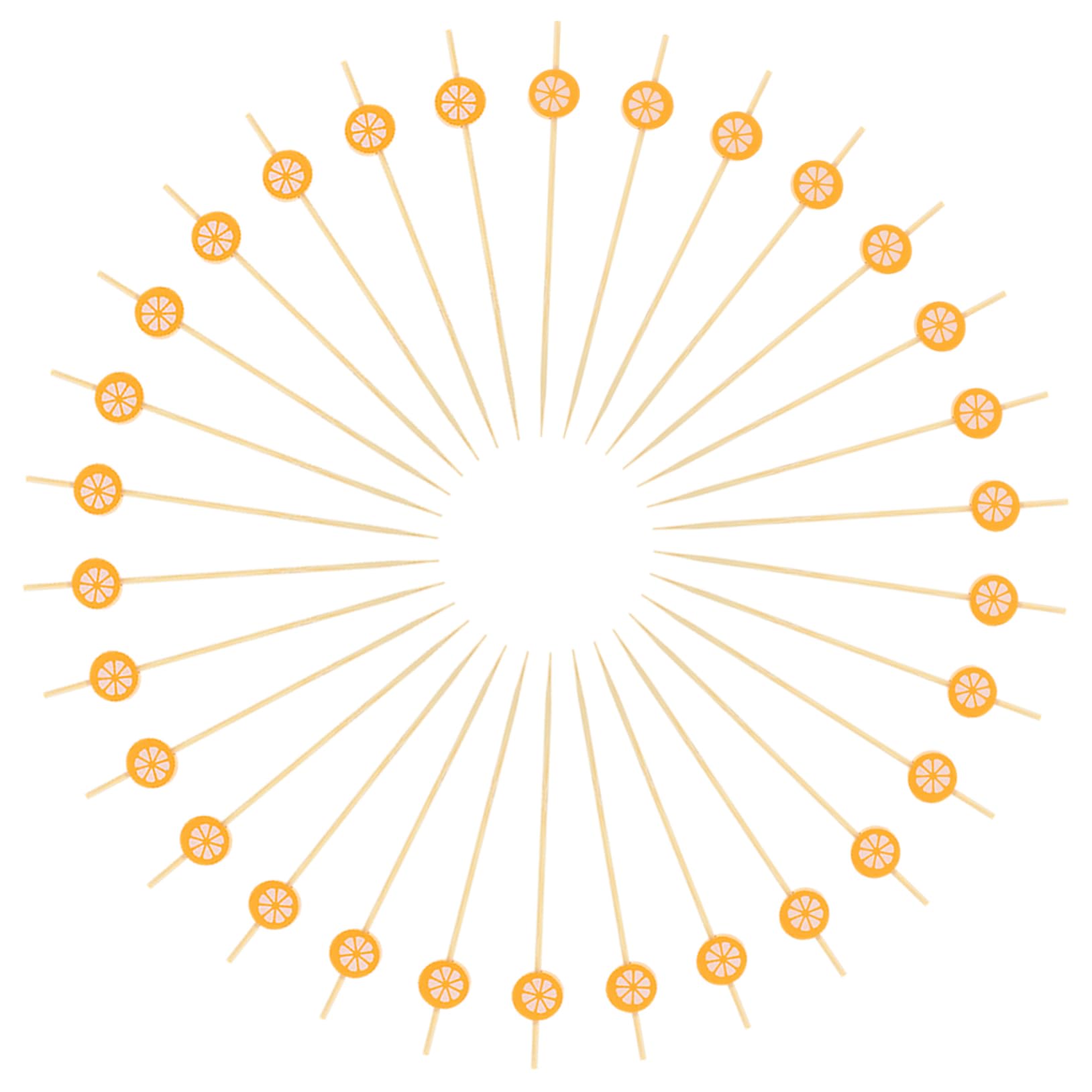 SOLUSTRE 100Pcs Disposable Fruit Picks Accessories for Cakes Cupcakes Appetizers Smooth Touch Food Sticks for Cocktails Drinks Hawaiian Decorations