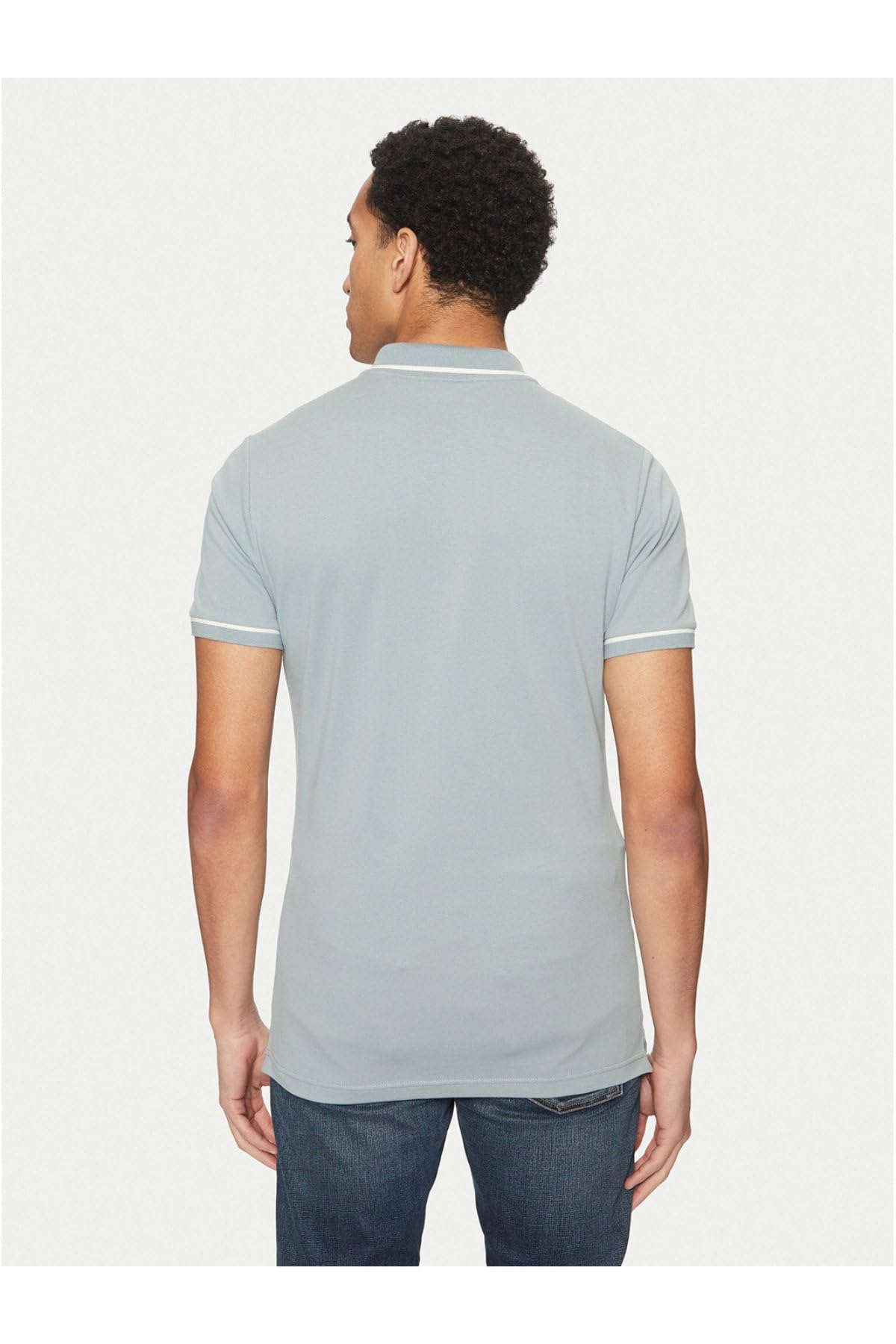 Calvin Klein Tipping Slim Polo J30J315603, Polo a Maniche Corte, Uomo, Grigio (Lead), XL