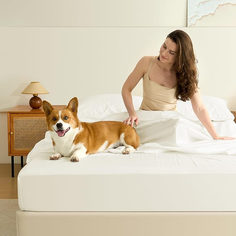 CieloCloud Twin Fitted Sheet Only – White color shown