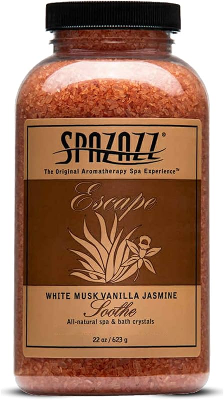 Spazazz Sais de Banho com Cristais Minerais White Musk Vanilla Jasmine, 454 g