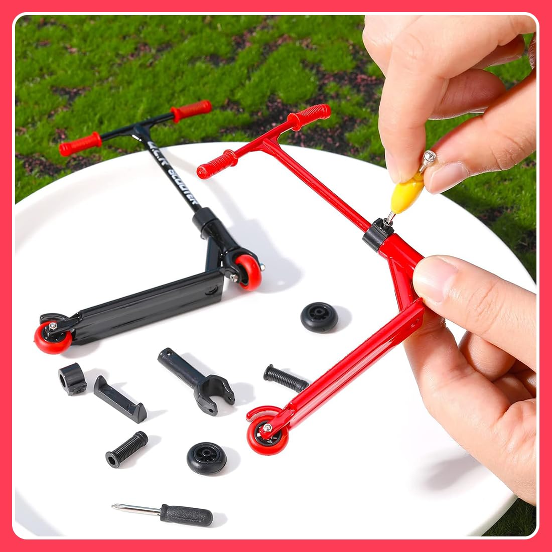 4 pezzi Mini monopattino, mini skateboard, skateboard da dito, per bambini, bomboniere, riempitivi per fotografie