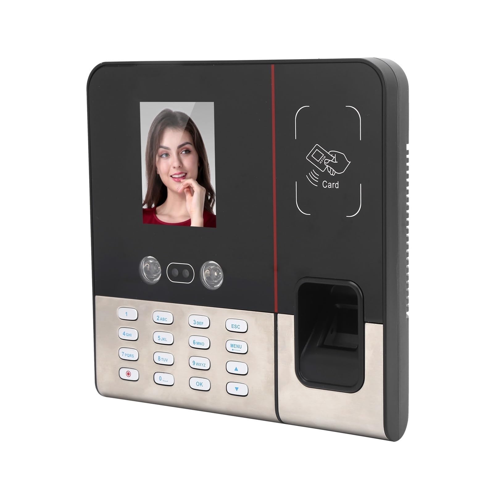 Pointeuse Machine De Présence Temps TCP/IP 2,8 Pouces, Empreinte Digitale Faciale, Mot Passe, Reconnaissance Carte D'identité, Système Contrôleur D'accès, Enregistrement Des Employés