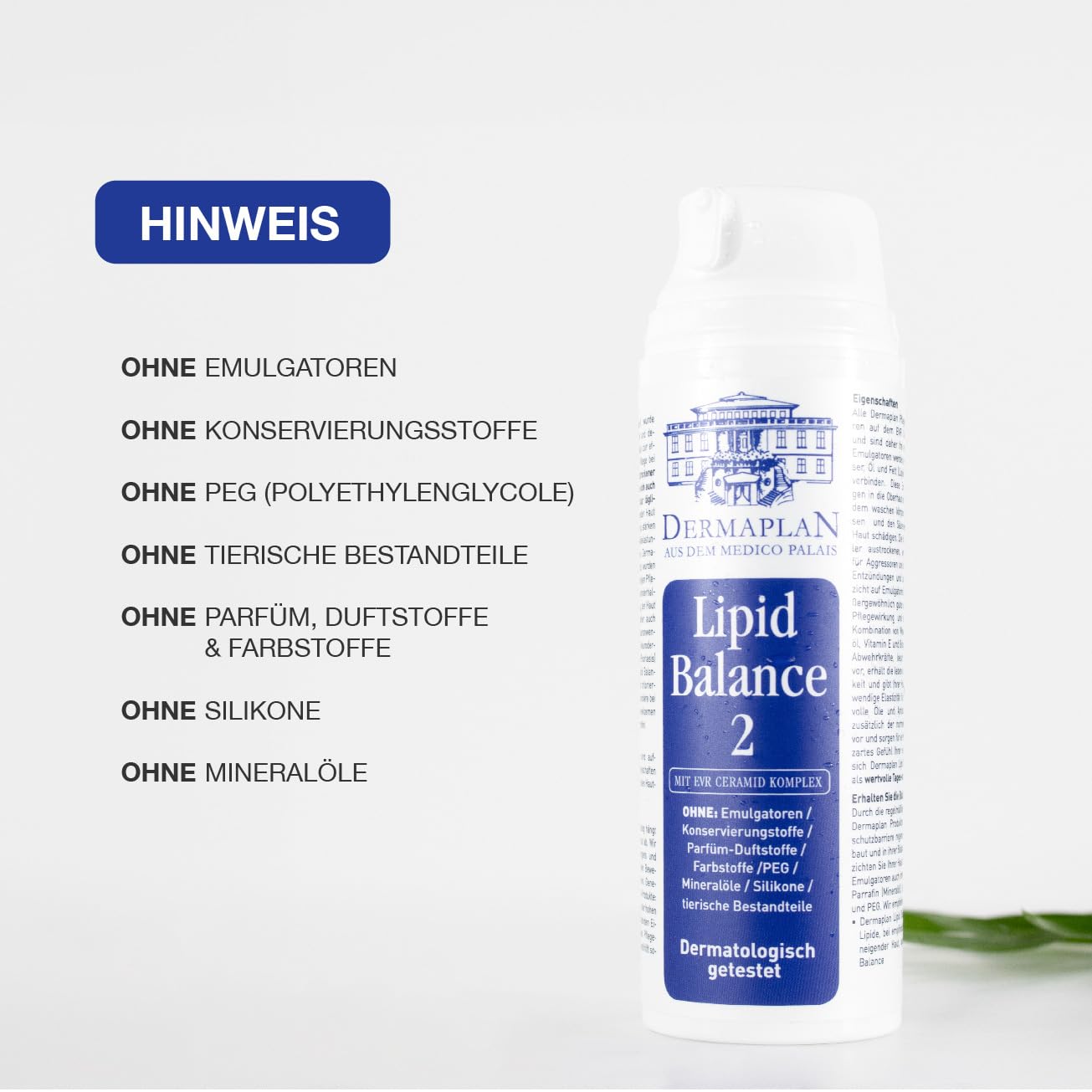 DERMAPLAN Lipid Balance 2 Feuchtigkeitscreme mit 30% Lipiden, 150 ml