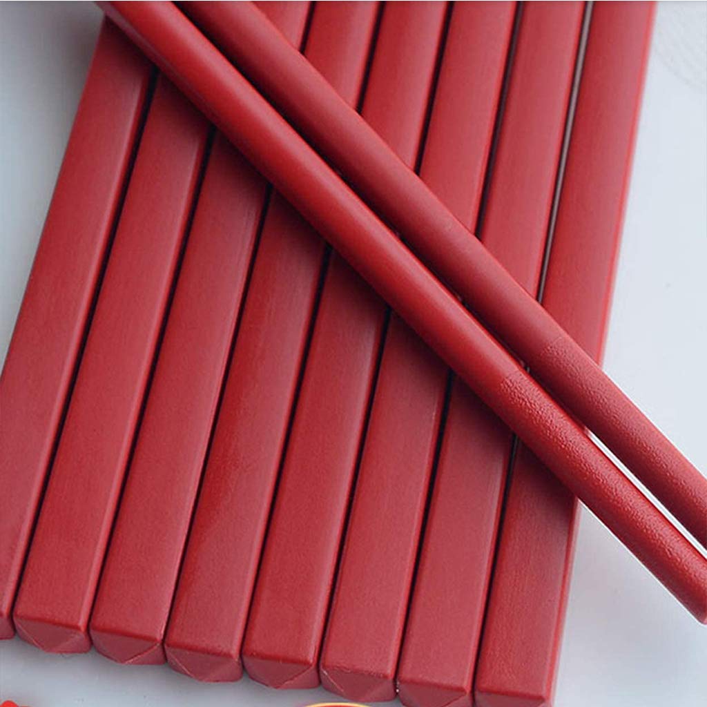 Baguettes, Baguettes Chinoises Chopsticks Red Fiberglass Chopsticks Reusable10 Pairs Square Japanese Chinese Korean Chopsticks GiftDishwasher Safe Lightweight Non-Slip Chopsticks for,C(X)