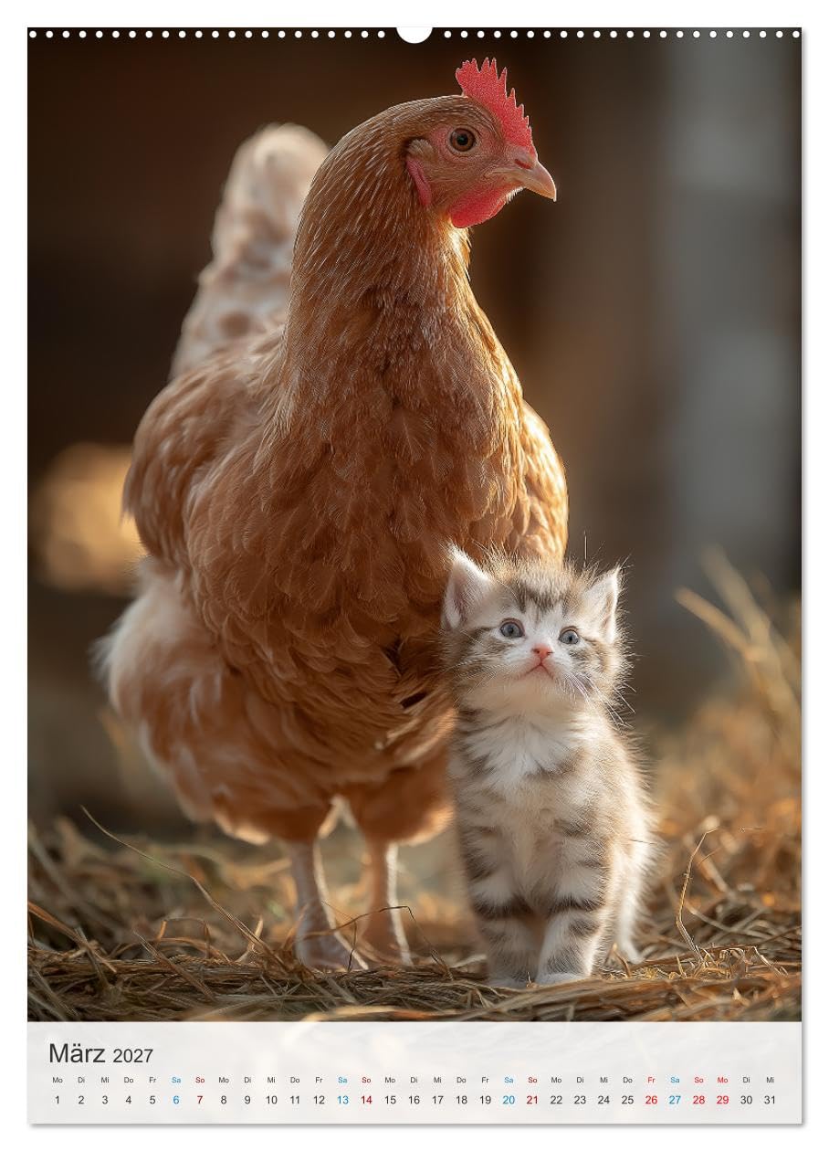 Tierfreunde fürs Herz (hochwertiger Premium Wandkalender 2027 DIN A2 hoch), Kunstdruck in Hochglanz: Dieser bezaubernde Tierkalender zeigt niedliche ... verschiedenen Tieren. (CALVENDO Tiere)