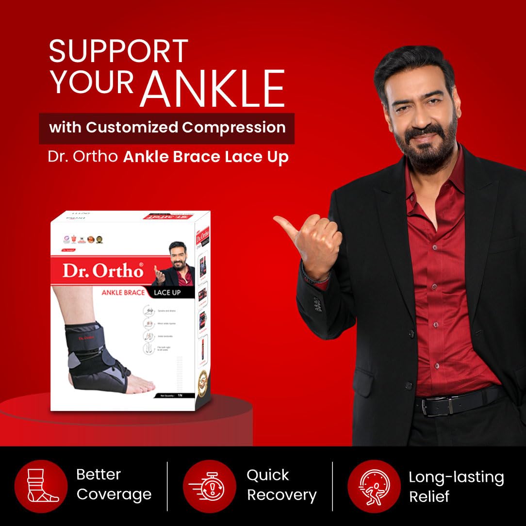 Dr.Ortho Ankle Brace Lace Up with Adjustable Strap - Image 2 thumbnail