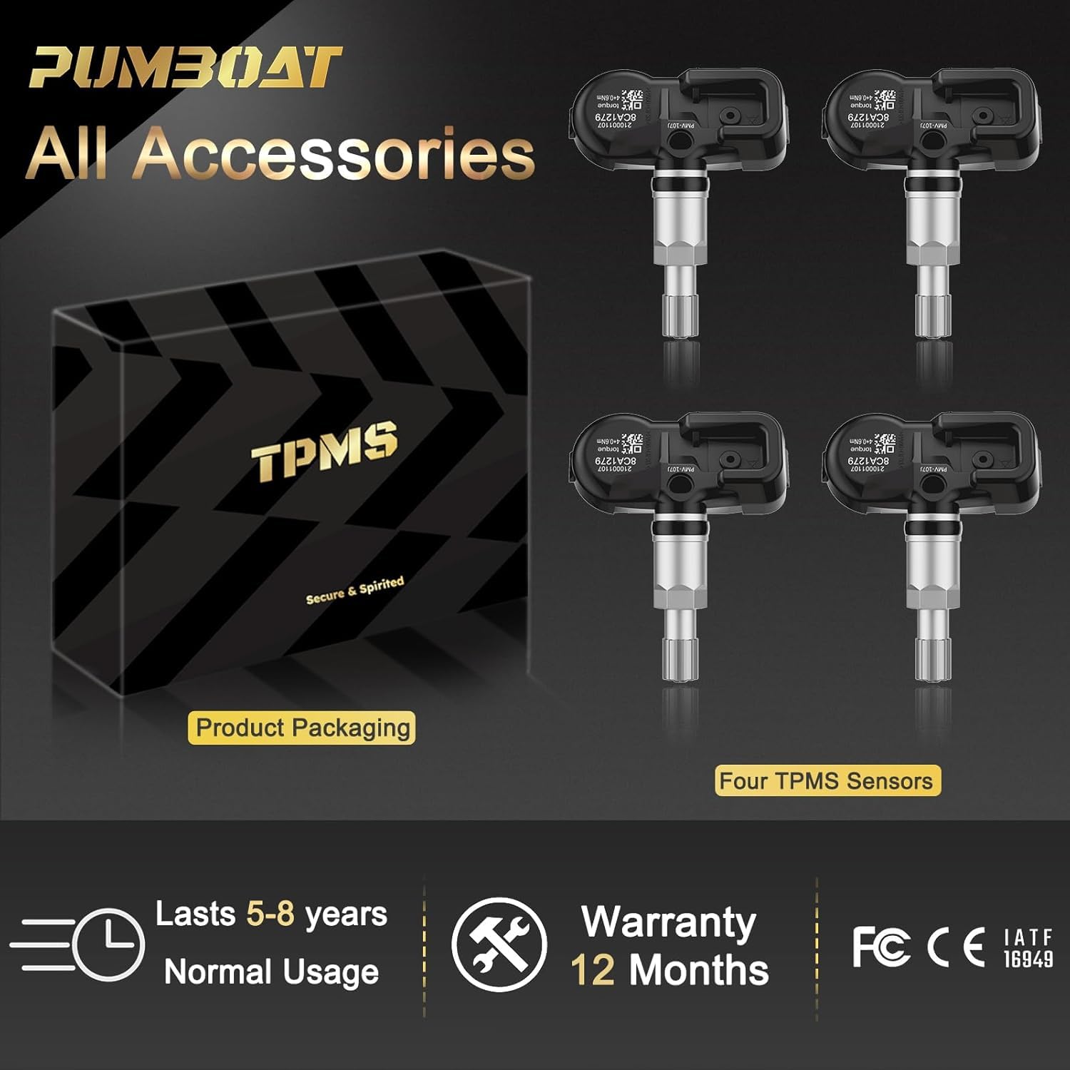 TPMS 315Mhz Preprogrammed Tire Sensor Compatible with:-Toyota 4 Runner 03-18/Prius 06-15/FJ Cruiser 08-14/Venza 09-15/Camry 07-11/Corolla 07-13/OE#PMV-107J (Set of 4)