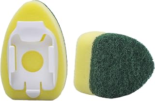8 Pack Dish Wand Sponge Brush Sponge Pads For Kitchen Room For Cleaning Supplies Kitchen Sink Pot Brush Steel (Yellow, One Size)