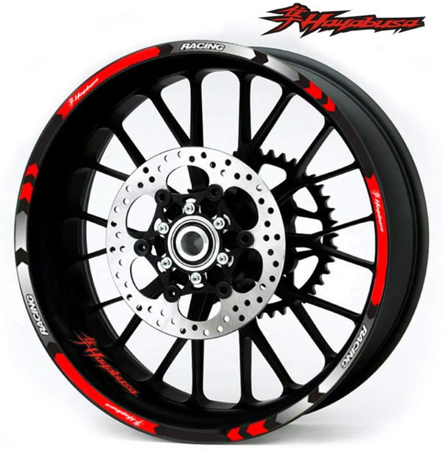Motorcycles Reflective Sticker for Suzuki Hayabusa Motorcycles Wheel Stickers Reflective Rim Moto Stripe Tape