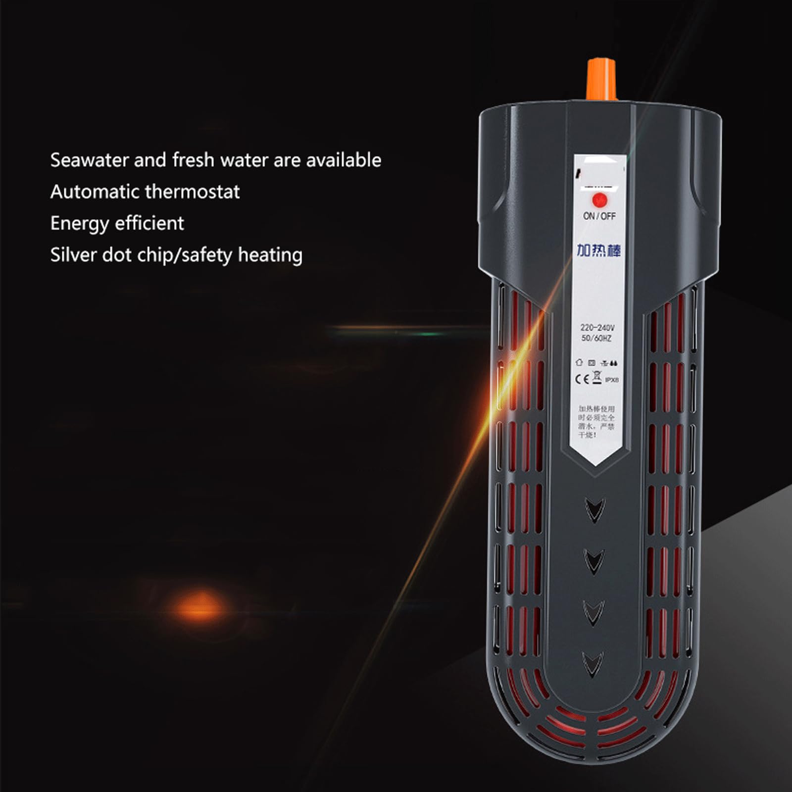 Asta di Riscaldamento Serbatoio di Pesce A Risparmio Energetico Ad Alta Potenza con Termostato Automatico A Ventosa,1000W