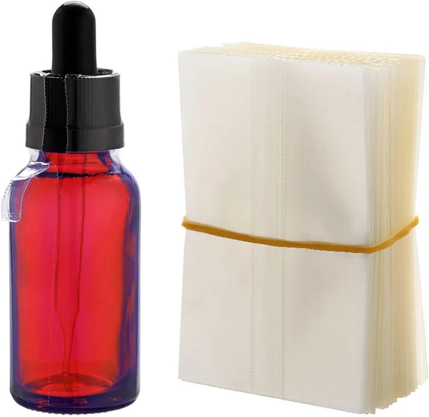 200Pcs Shrink Wrap Film for Glass Bottles 30ml, Clear PVC Heat Shrink Wrap Bands for Essential Oil Bottle 2.16x3.42 inches