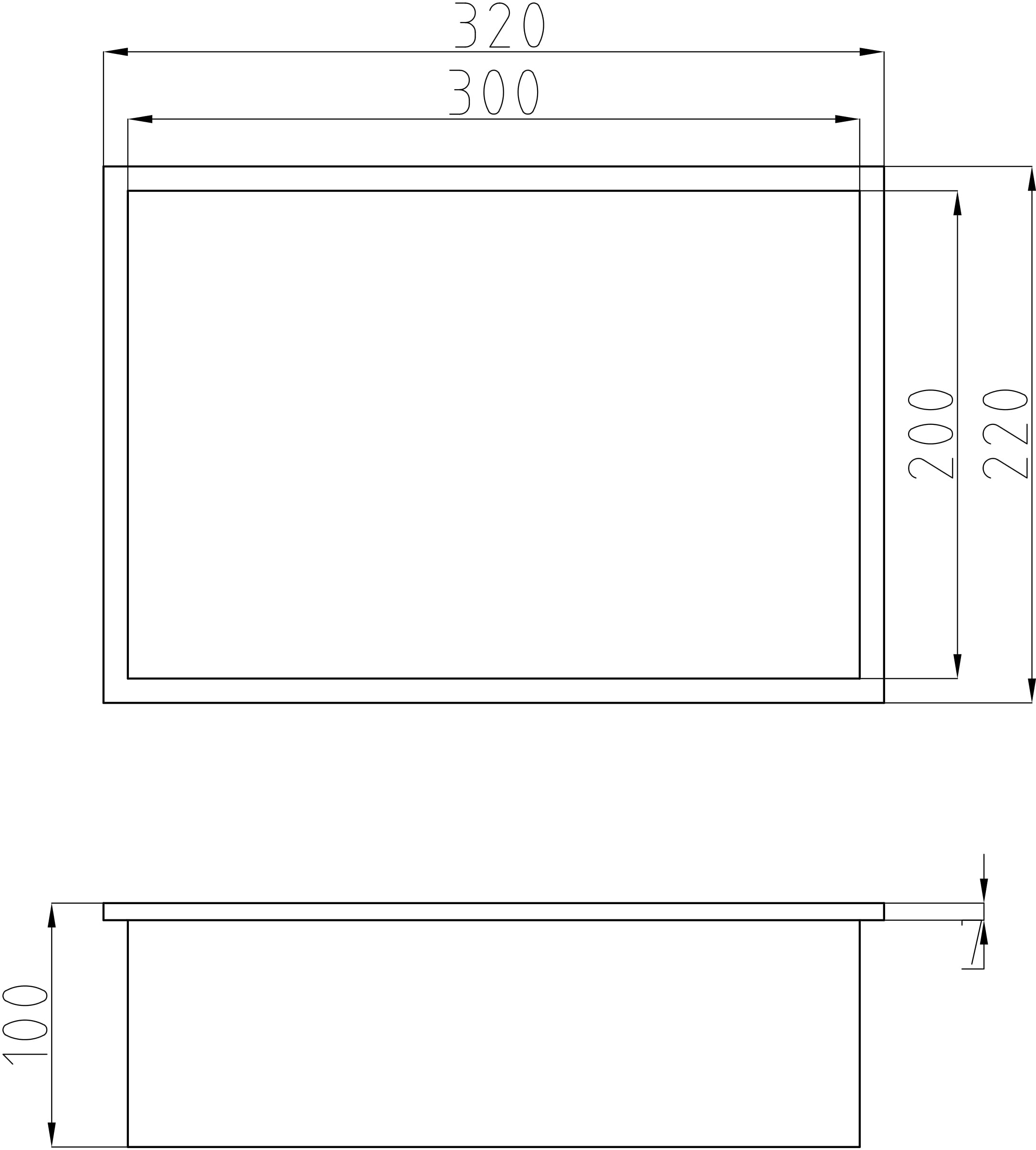 BERNSTEIN Nicchia da parete NT203010X 20 x 30 x 10 cm - colore selezionabile, Colore:Acciaio satinato