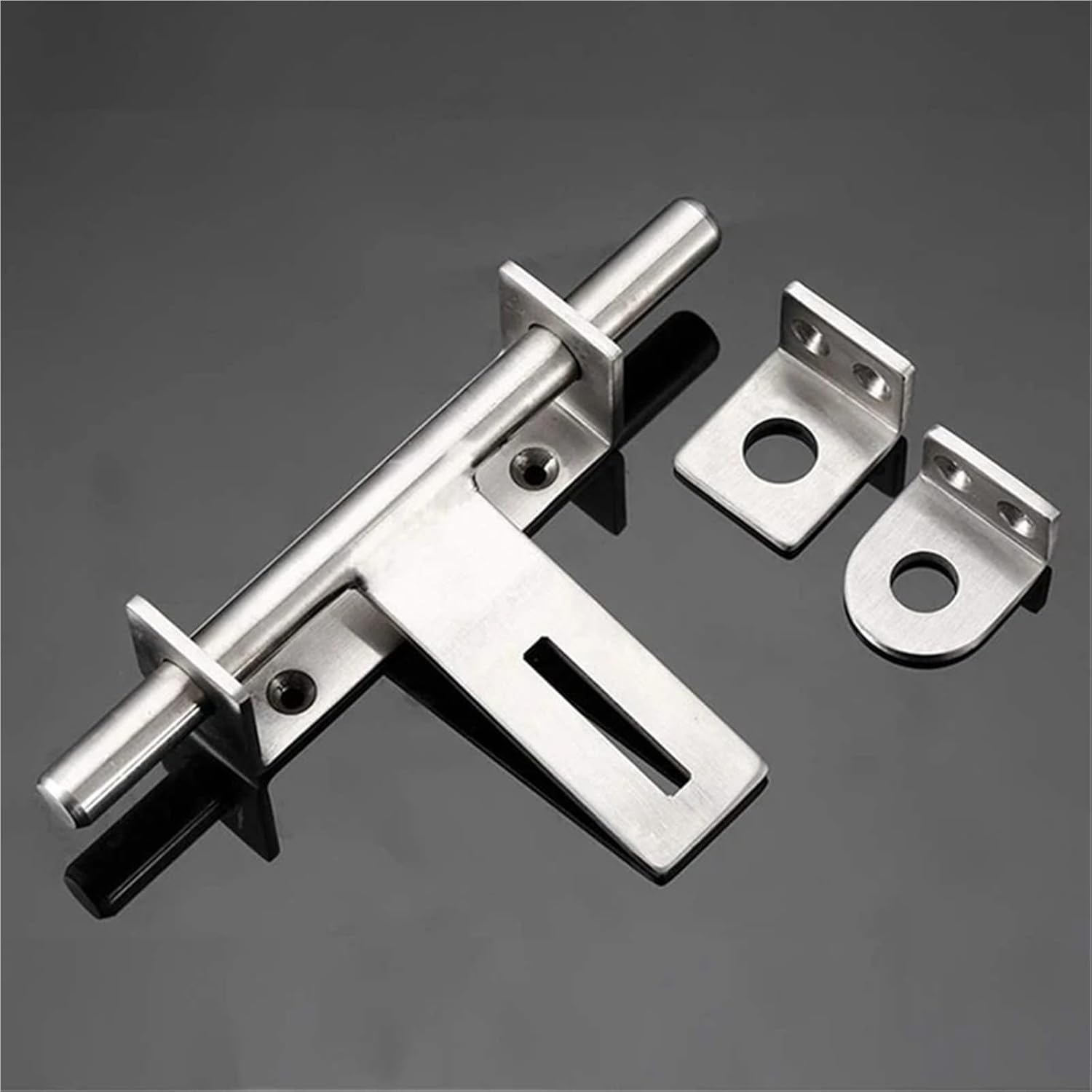 Compatible for 304 Stainless Steel Sliding Bolt, Heavy-Duty Door Lock Latch for Left Or Right Hand Installation