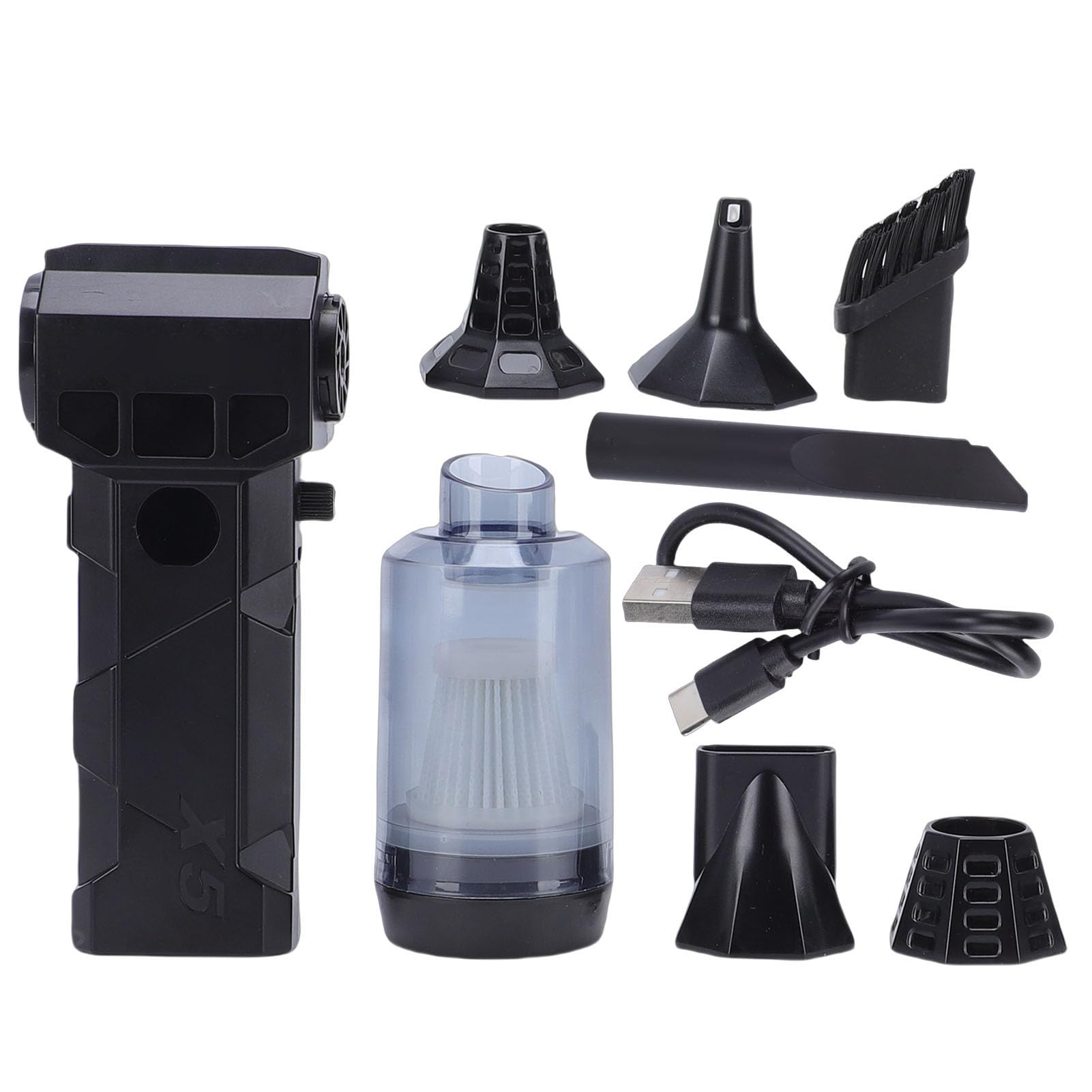 Turbo soffiatore elettrico per spolverino, potente 150.000 giri/min, senza fili, con display a LED, velocità regolabile, per tastiera PC, pulizia auto, materiale ABS
