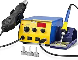 Kit de estação de retrabalho de ar quente 2 em 1, ar quente, aquecimento rápido