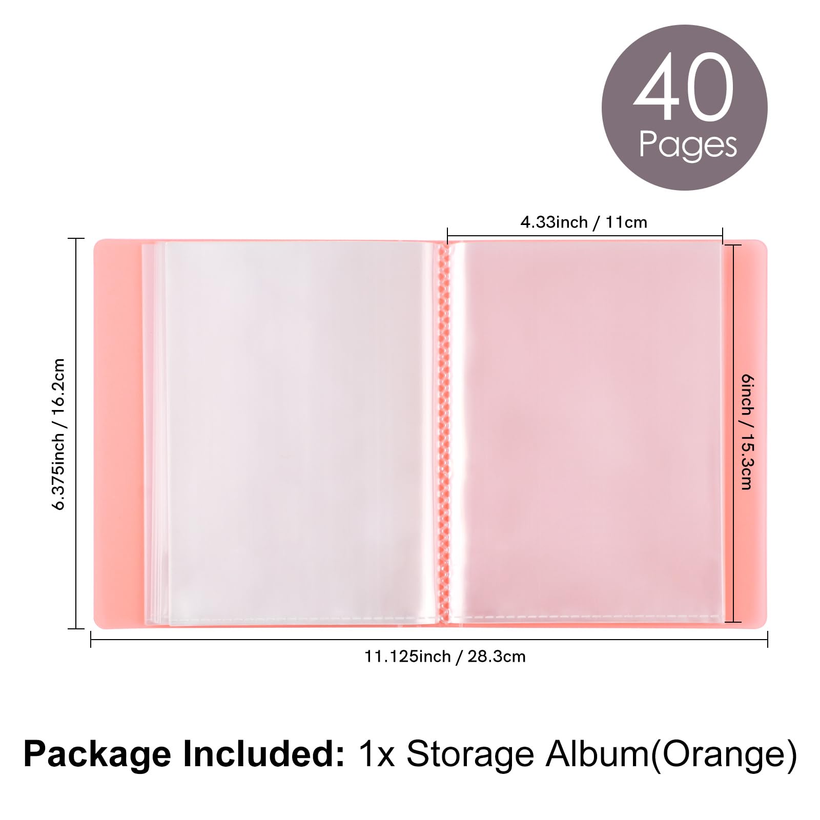 OTCRAFT 40 Pages/Set A6 Sticker Photo Storage Album; Stamp Cutting Dies Storage Book Organizer Folder for Postcards Stickers Photo - Image 2