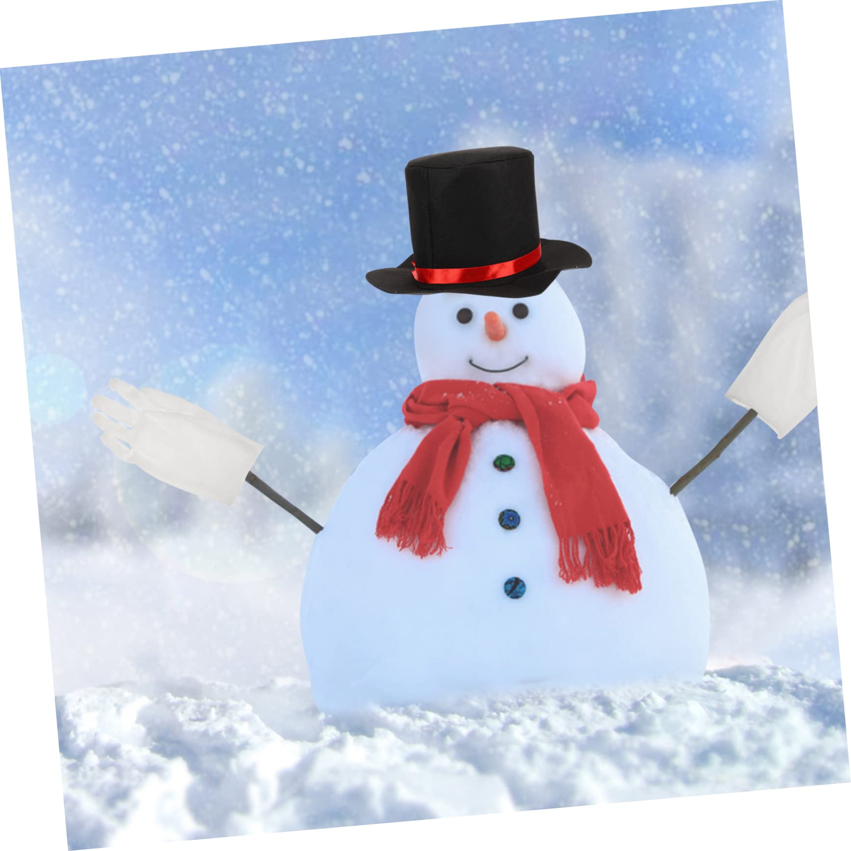 Cabilock 3 Ensembles Ensemble D'Habillage De Bonhomme De Neige Jouet De Bonhomme De Neige Accessoires De Chapeau De Nez Kit D'Habillage De Bonhomme De Neige Kit De Bonhomme De Neige
