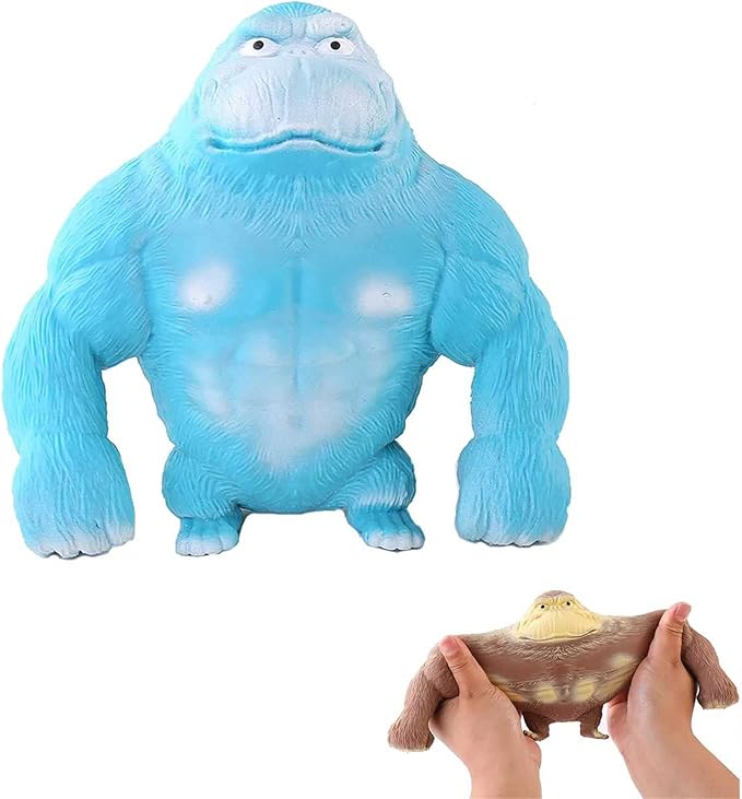 Gorilla Stress Relief Toys, Stretch Gorilla Figure Latex Monkey Gorilla Toys, Soft Stretchy