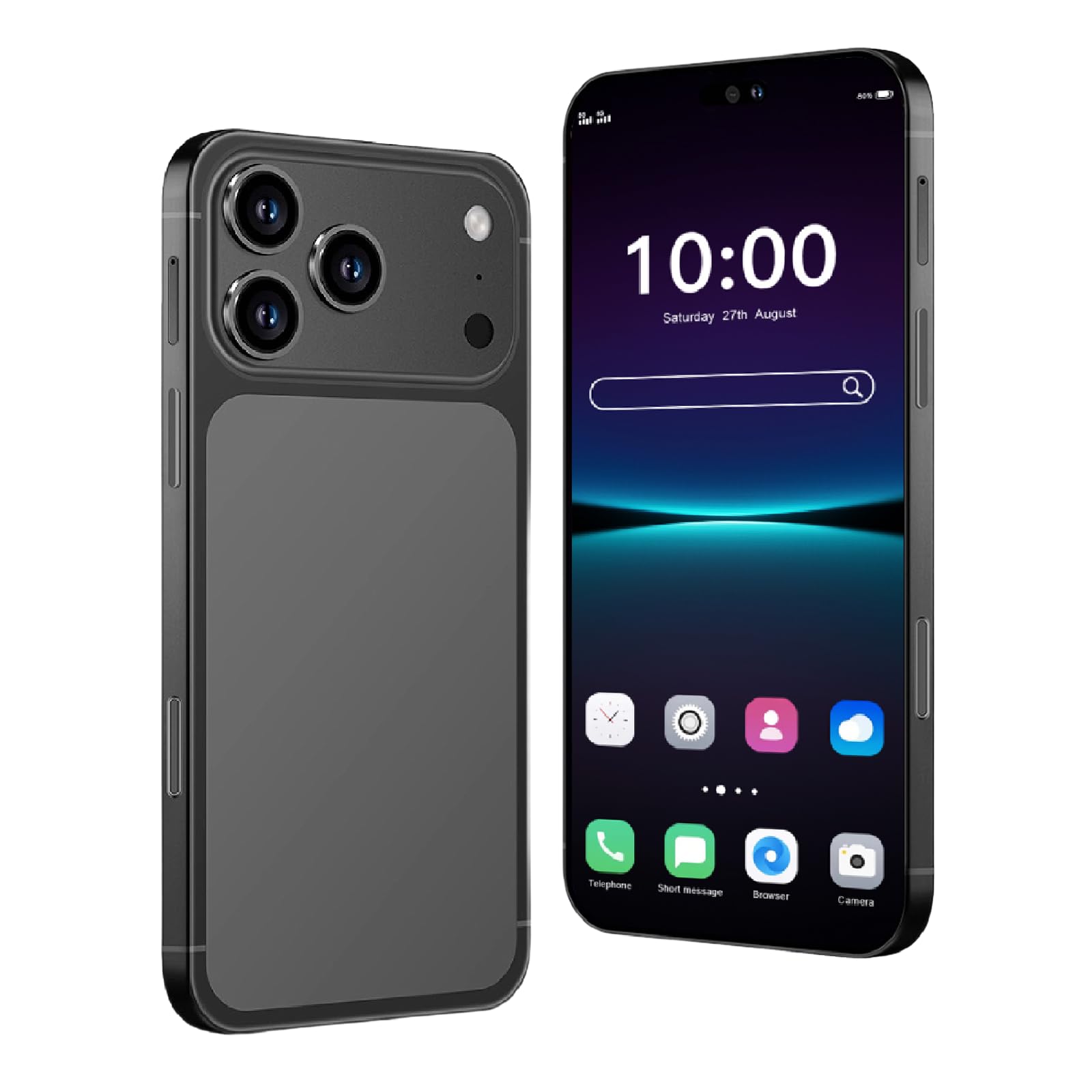 Desbloquear el teléfono, pantalla de 6,6 pulgadas, teléfono inteligente 4G - LTE , Cámara doble, 3GB RAM, 16GB ROM, expansión 128GB, doble tarjeta SIM, adecuado para usuarios primarios (black)