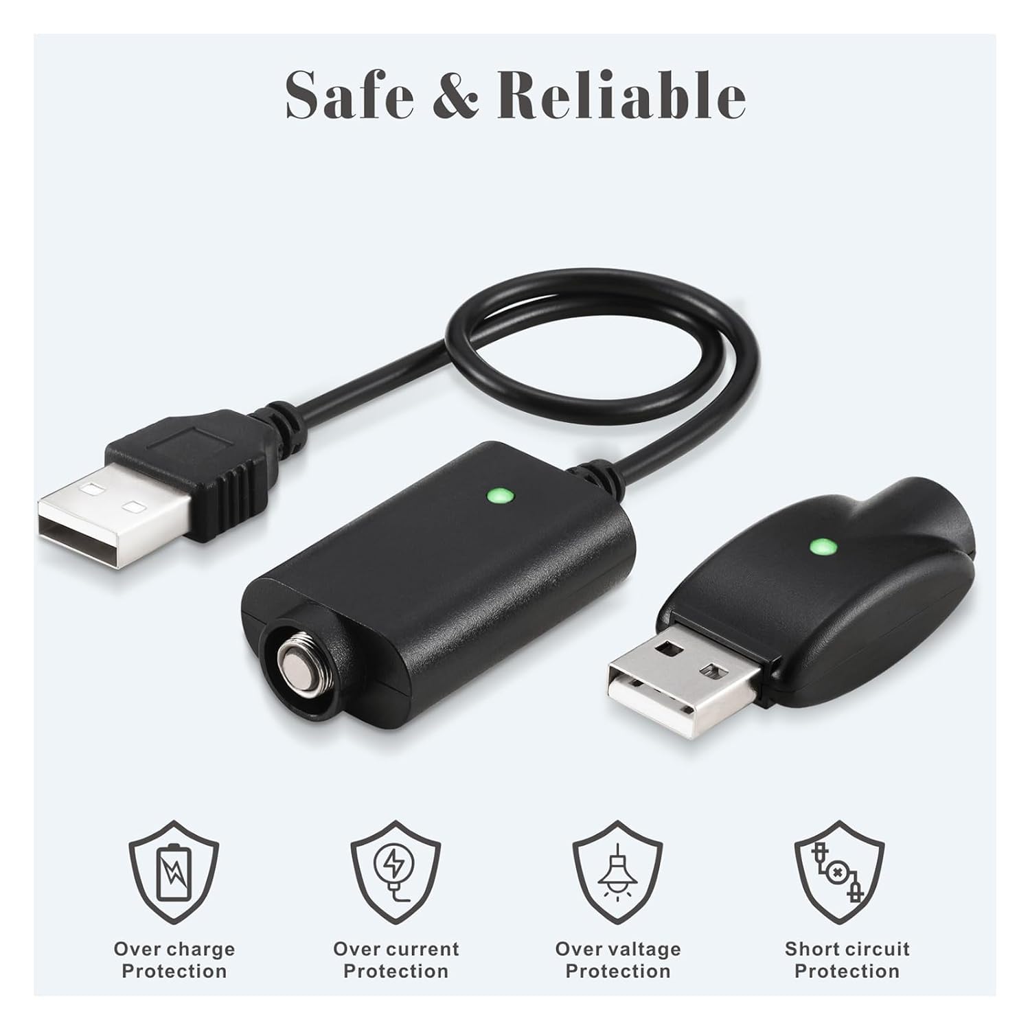 3 pcs USB Data Cable Compatible with All 510 Type connectors for Charging Torches and Soldering Irons