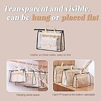 Vista 4 de Bolsa organizadora de almacenamiento para colgar de 2 piezas, bolsa de almacenamiento a prueba de polvo, bolsa de almacenamiento transparente