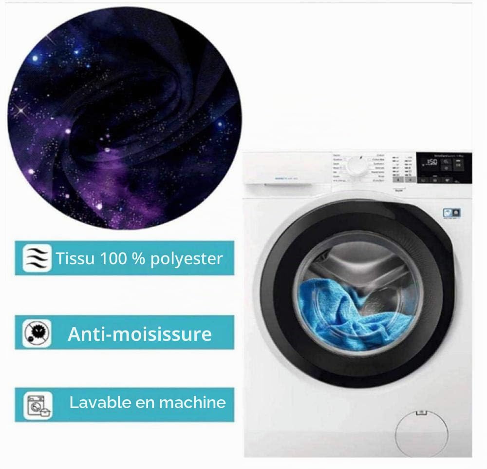 Rideaux Occultants pour Enfants 2x 140x250 Cm Plume De Paon Bleu Imprimés Polyester - Oeillets Isolant Thermique Anti Froid pour Séjour Moderne - Décoration De Fenêtre