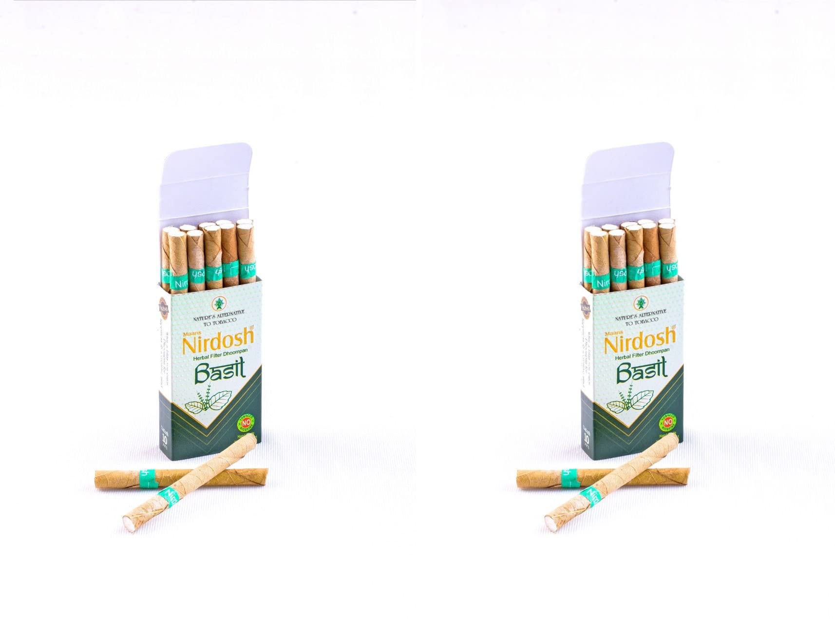 Buy THESHOPPEHUB - Nirdosh Basil Herbal Cigarettes - NO Tobacco & NO  Nicotine Export Quality - 2 Packs / 20 Cigarettes by Nirdosh Online at Low  Prices in India