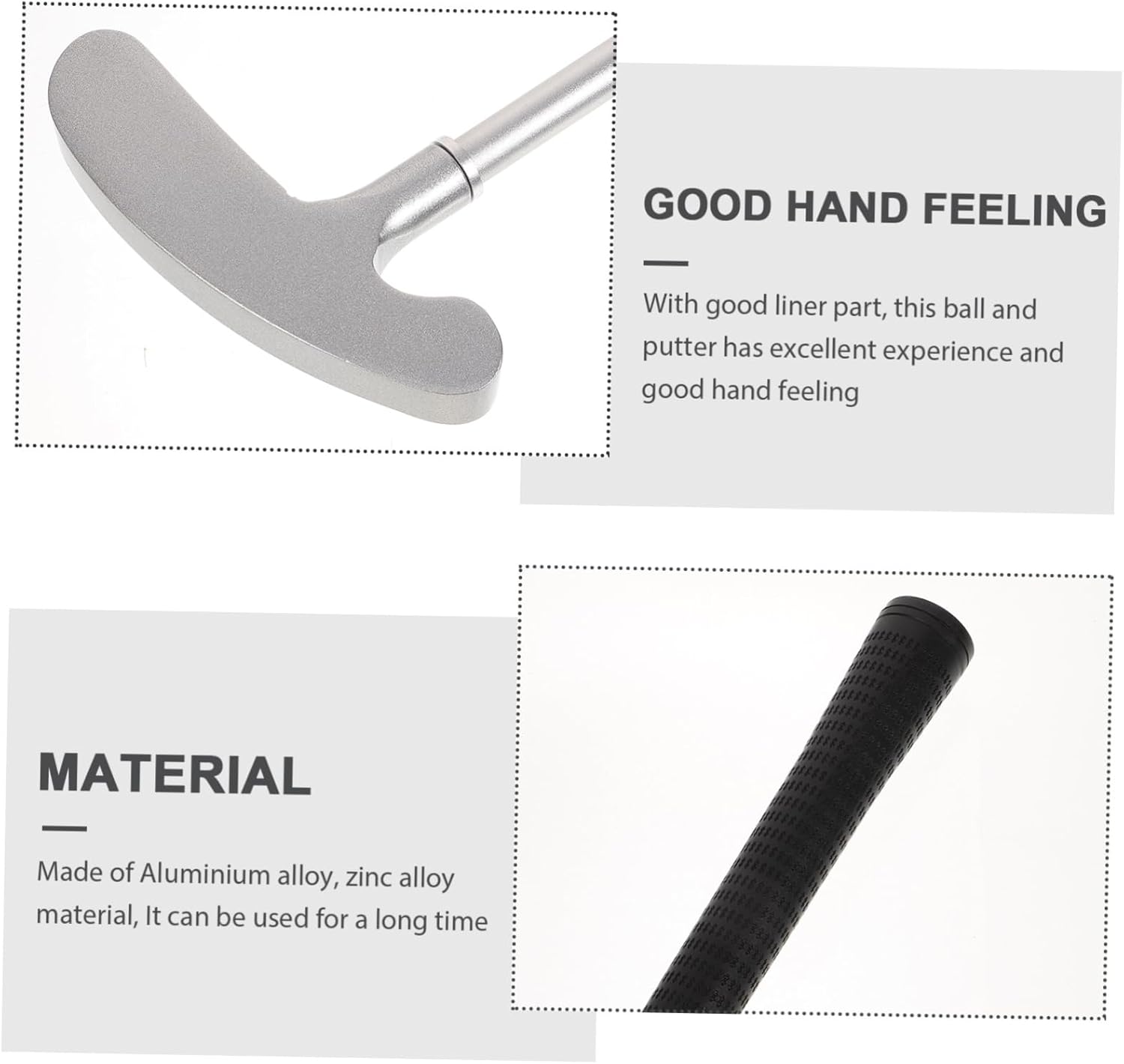 Wear-Resistant Golf Training Balls for Daily Practice with Putter Durable Zinc Alloy for Adults and Teens for Home and Stadium Use