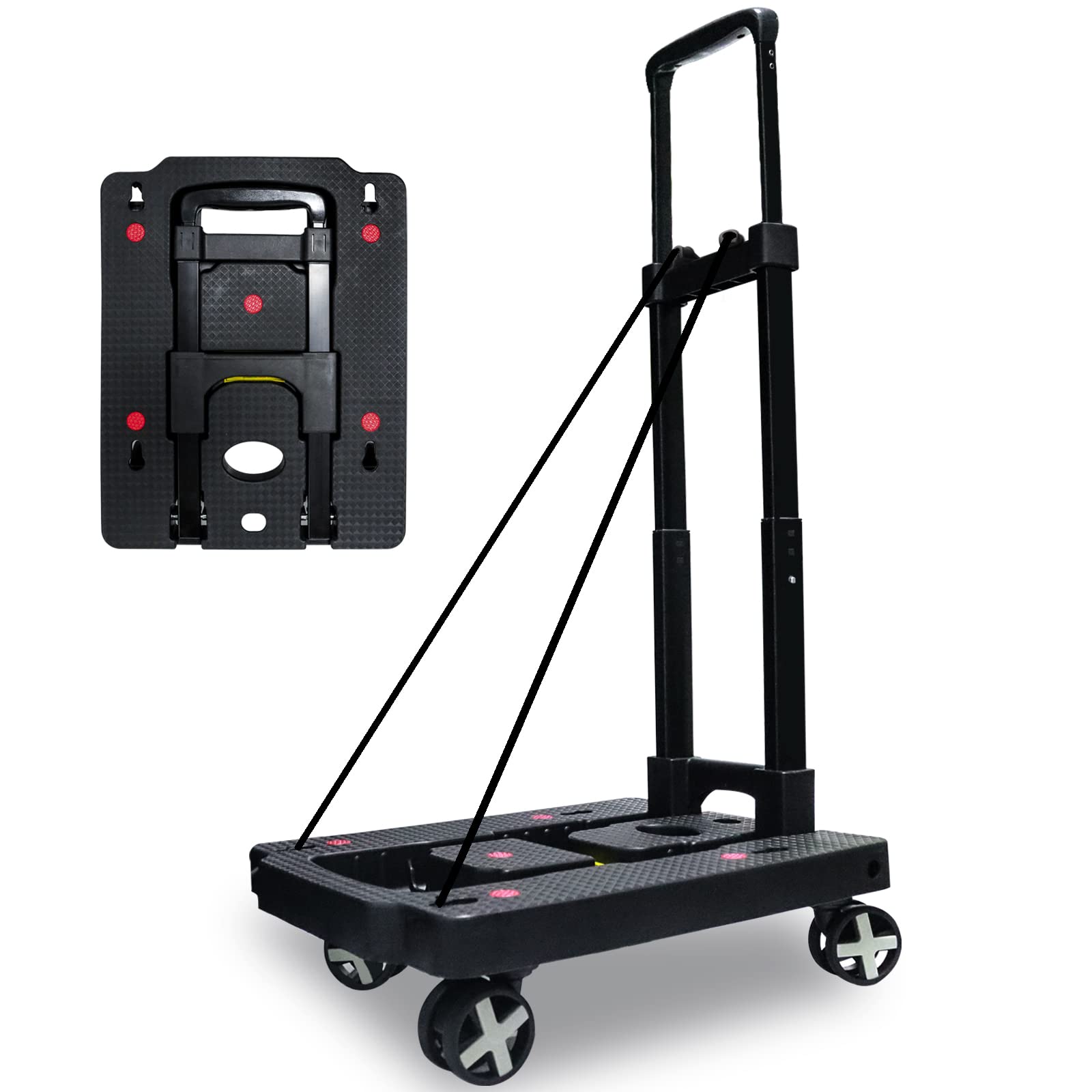 Buy Portable Folding Hand Truck, 110 lbs/50kg Capacity Luggage Cart