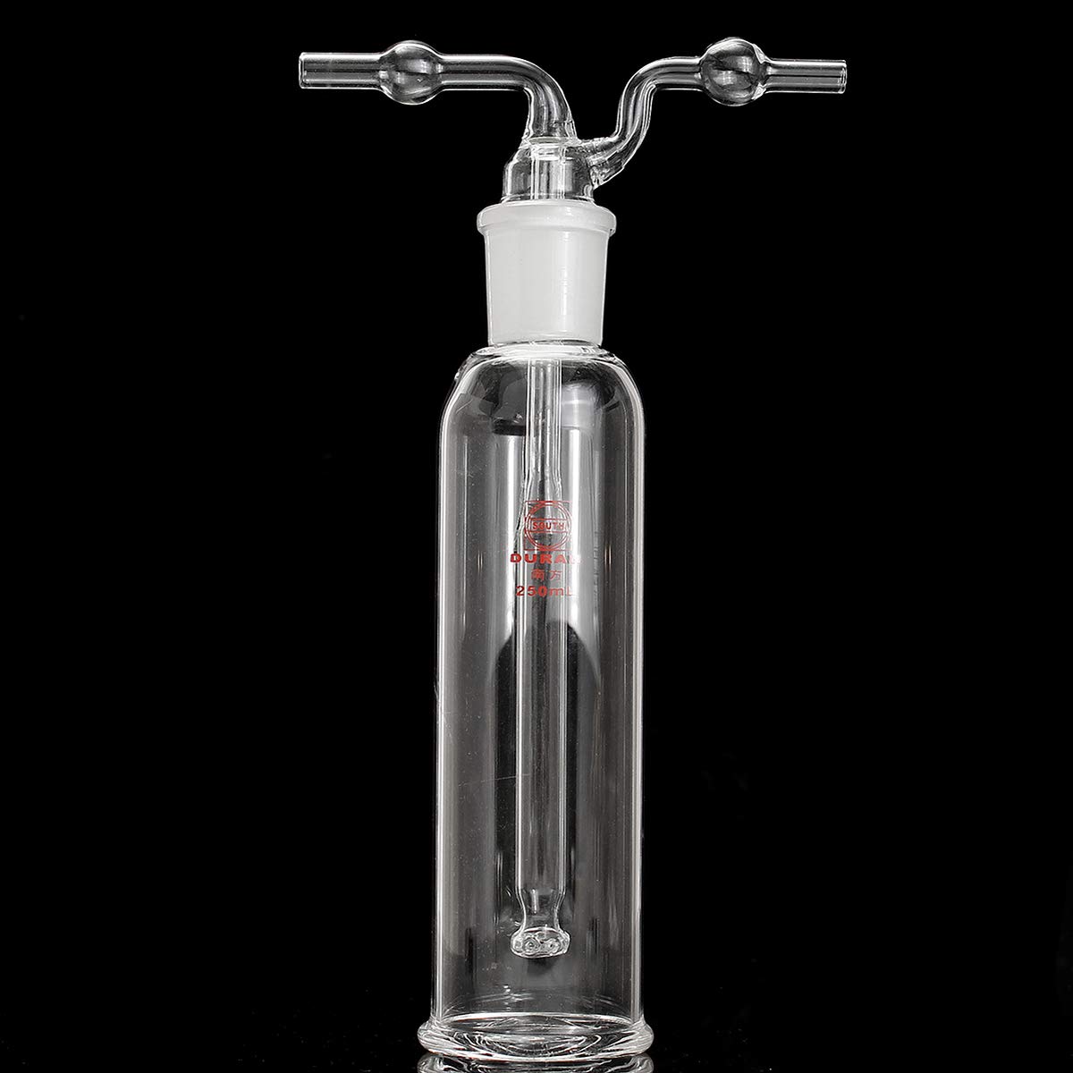 RanDal 250Ml De Lavado De Gas Poroso Botella Laboratorio Vidrio Monteggia Lavar Frasco De Laboratorio Química Cristalería