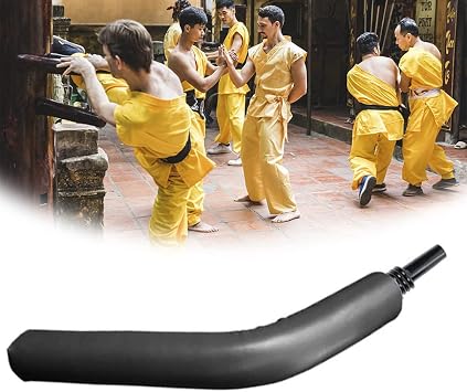 DYK&NX Wing Chun Dummy, Freestand on Tripod Martial Arts Leg Training, Spinning Wooden Dummy, for Hand-eye Coordination and Footwork Improvement Size Sweep handle