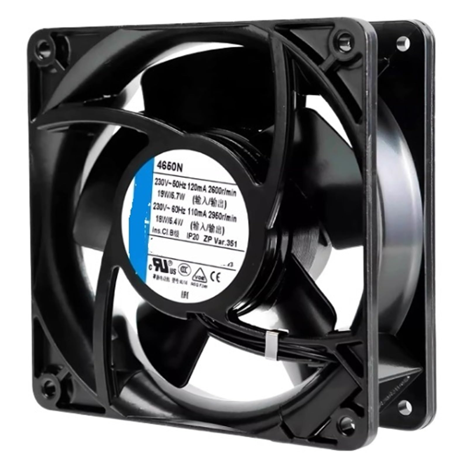 KSZHZYMGX 4650N 220V AC 120x120x38mm 12038 19W 2950RPM Cooling Fan