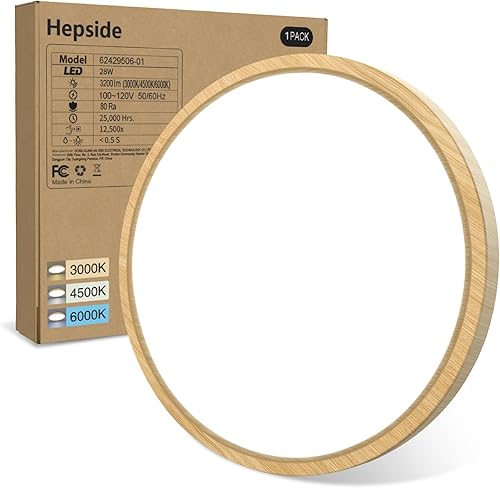 Miniatura 8 de Paquete de 2 lámparas de techo LED de montaje empotrado, color negro, 12 pulgadas, 28 vatios, regulable y 3000K-4500K-6000K, lámpara de techo de 3