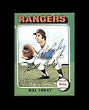 Bill Fahey Signed Original 1975 Topps Texas Rangers Autograph