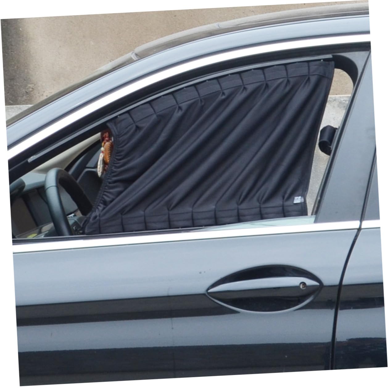 Cortinas Laterales de Coche Opacas 2 Piezas, Negro