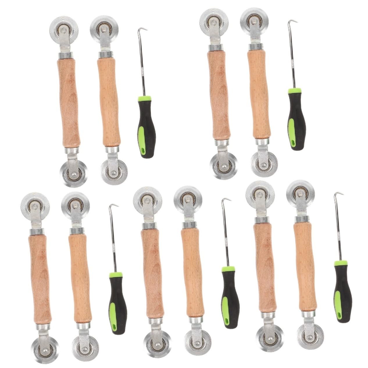 Tofficu 5 Sätze Reparaturwerkzeuge Für Bildschirm Spline Netz Handhaben Fenster Rollen Reparaturset Für Fliegengittertüren Bildschirmtürwalze Bildschirminstallationstool Holz 3 Stück * 5