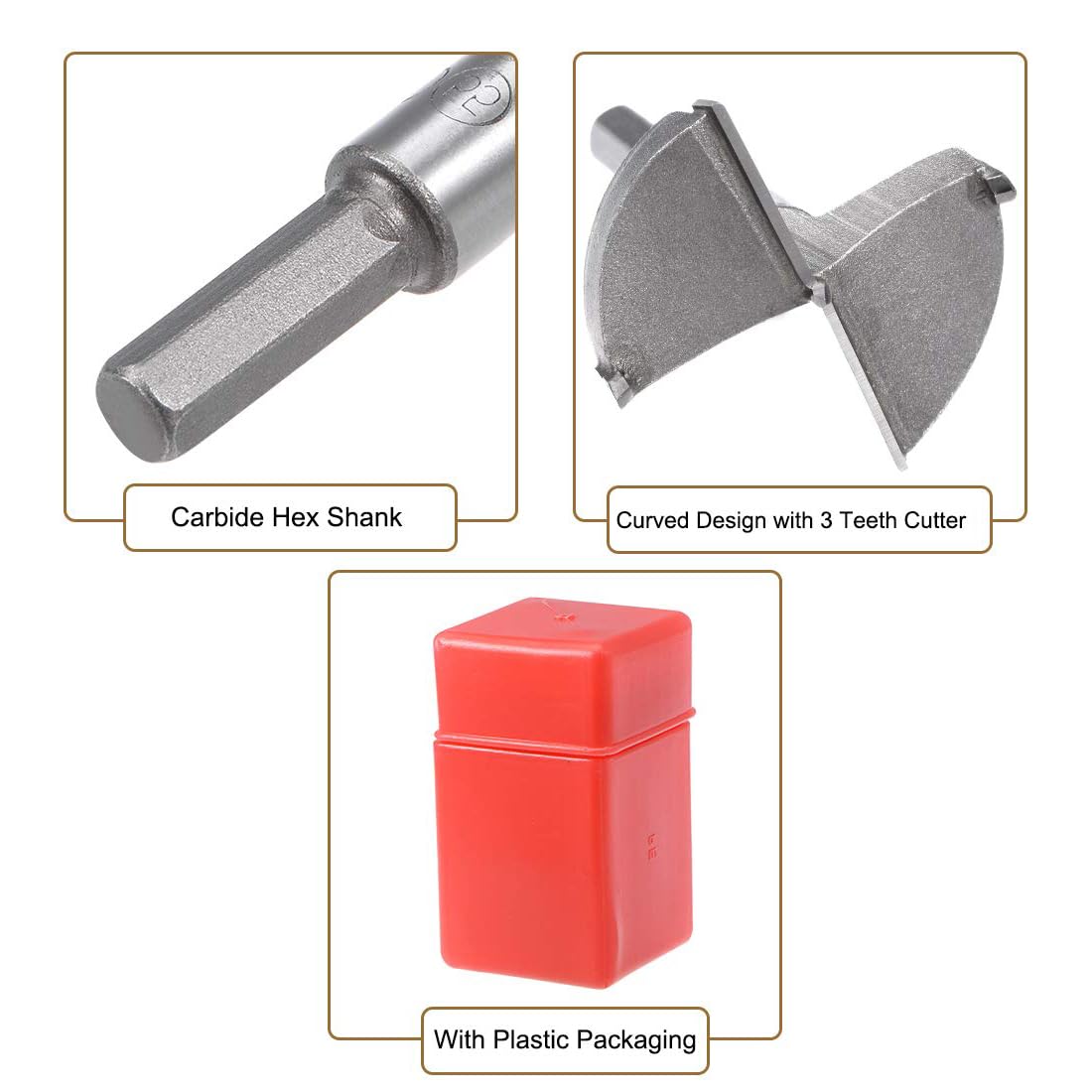 MACHSWON Forstner Drill Bits Tungsten Carbide Wood Hole Saw Opener Drill Bit 55mm,Woodworking Drilling Boring Bit Cutter - Image 3