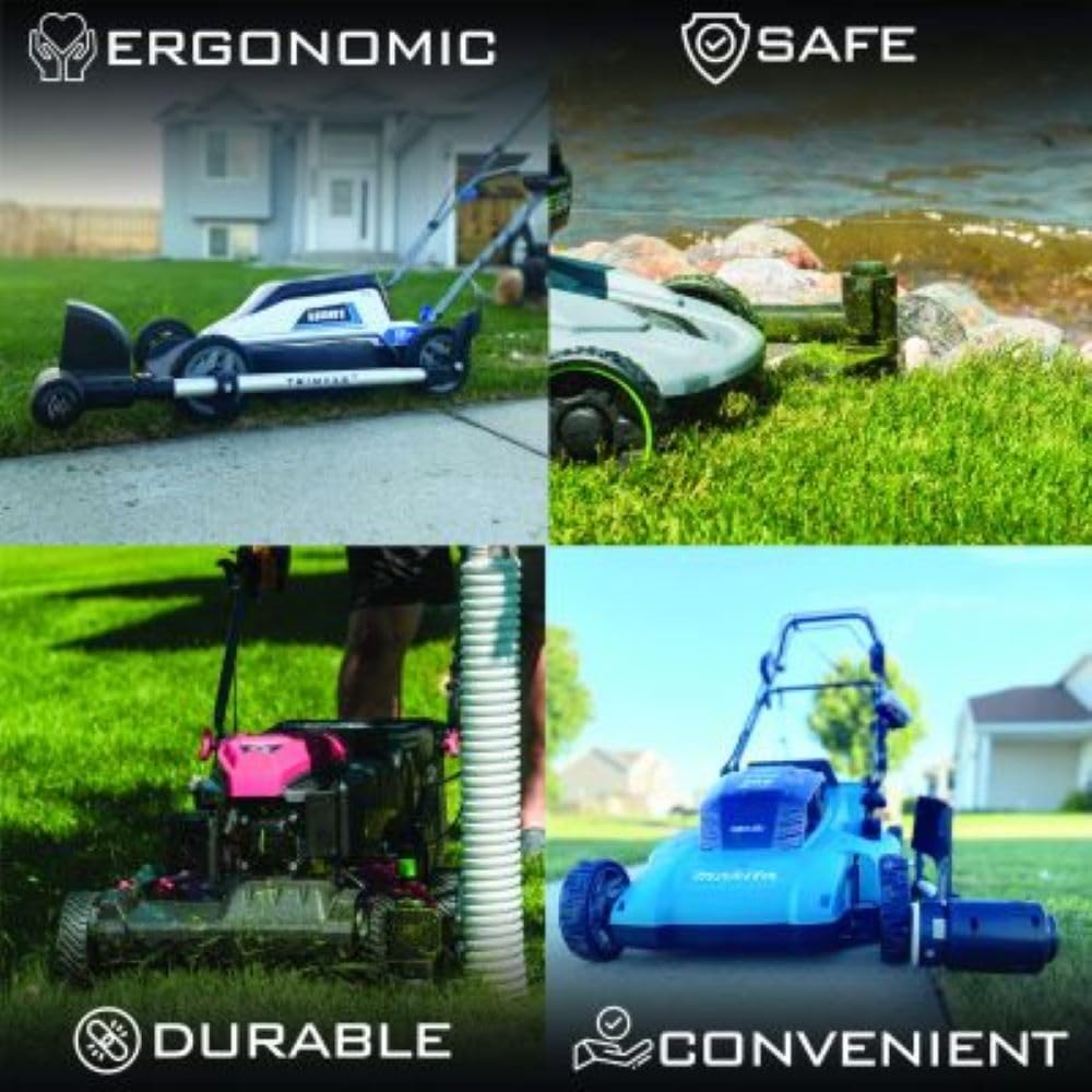 Trimyxs Weed Wacker Battery Operated, String Trimmer and Edger Combo, Lawn Mower Attachment, Cordless Weed Trimmer, A 20V 4.0Ah Li-ion Battery and Charger are Included