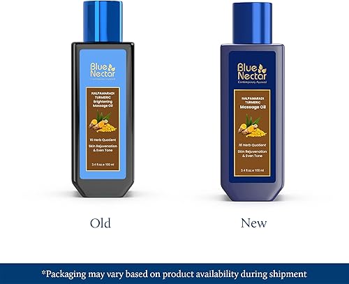 Miniatura 2 de Blue Nectar Nalpamaradi Tailam Skin Radiance Oil con cúrcuma  Aceite corporal a base de plantas y aceite facial infundido con cúrcuma, amla y