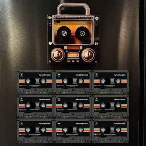 Imán de vinilo para nevera, imanes para nevera, cinta de casete retro, imanes para refrigerador, bricolaje para tu propia pared de canción,