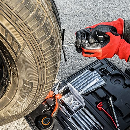 82PCS Tire Repair Kit, Professional Heavy Duty Tire Plug