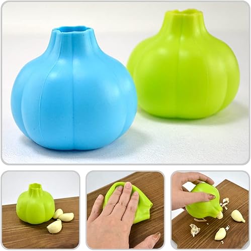 Miniatura 5 de Pelador de ajo de silicona, 2 piezas, pelador de ajos, removedor de piel de ajo de silicona, tubo de pelado de ajo, desollador de ajo, herramientas