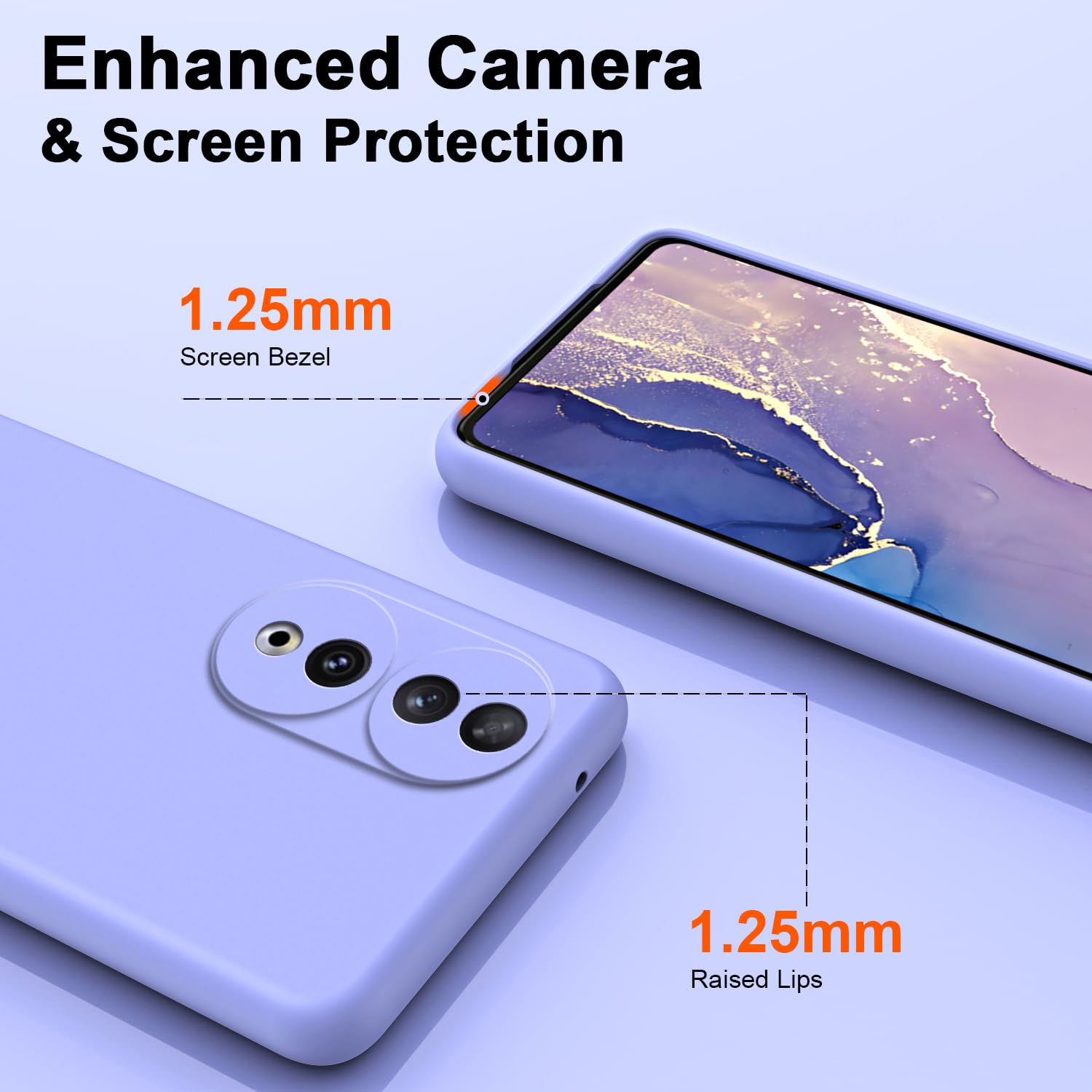RonRun Cover Compatibile con Honor 90 5G, Silicone Flessibile Alla Moda Galvanizzata Ultra Sottile Resistente Cover - Viola