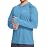 baleaf Men\'s Sun Protection Hoodie Shirt UPF 50+ Long Sleeve UV SPF T-Shirts Rash Guard Fishing Swimming Lightweight Malibu Blue XXXL