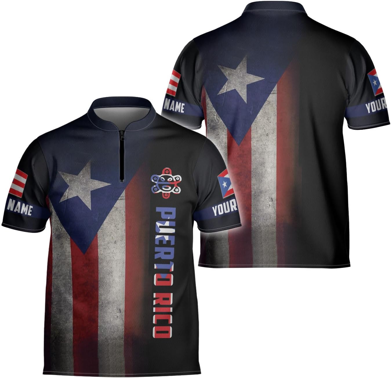 Custom Puerto Rico Flag Bowling Jersey Shirt Personalized Puerto Rican Pride 3D Shirts Gifts for Men Woman Boricua Jerseys